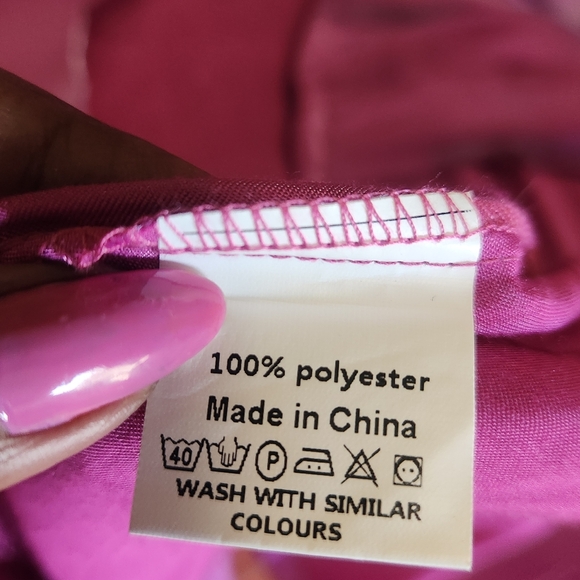 Zanzea Collection Shiny Pink Button-Up Shirt - Picture 3 of 13